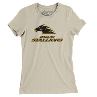 Dallas Stallions Roller Hockey Women's T-Shirt-Soft Cream-Allegiant Goods Co. Vintage Sports Apparel