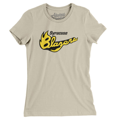 Syracuse Blazers Hockey Women's T-Shirt-Soft Cream-Allegiant Goods Co. Vintage Sports Apparel