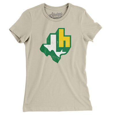 Houston Texans Football Women's T-Shirt-Soft Cream-Allegiant Goods Co. Vintage Sports Apparel