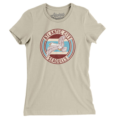 Atlantic City Seagulls Hockey Women's T-Shirt-Soft Cream-Allegiant Goods Co. Vintage Sports Apparel