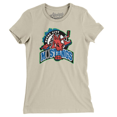 Motor City Mustangs Roller Hockey Women's T-Shirt-Allegiant Goods Co. Vintage Sports Apparel