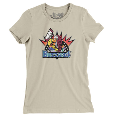 El Paso Buzzards Hockey Women's T-Shirt-Soft Cream-Allegiant Goods Co. Vintage Sports Apparel