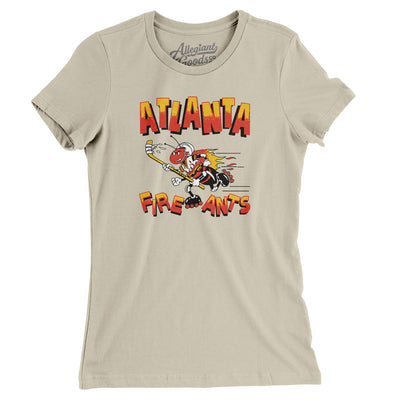 Atlanta Fire Ants Roller Hockey Women's T-Shirt-Soft Cream-Allegiant Goods Co. Vintage Sports Apparel