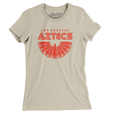 Los Angeles Aztecs Soccer Women's T-Shirt-Soft Cream-Allegiant Goods Co. Vintage Sports Apparel