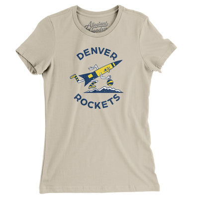 Denver Rockets Basketball Women's T-Shirt-Soft Cream-Allegiant Goods Co. Vintage Sports Apparel