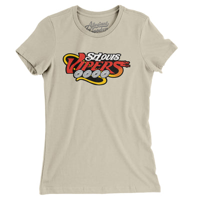 St. Louis Vipers Roller Hockey Women's T-Shirt-Soft Cream-Allegiant Goods Co. Vintage Sports Apparel