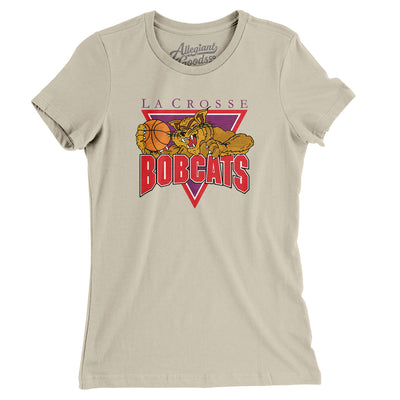 La Crosse Bobcats Basketball Women's T-Shirt-Soft Cream-Allegiant Goods Co. Vintage Sports Apparel