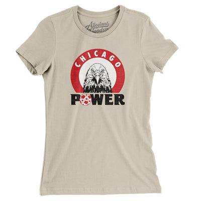 Chicago Power Soccer Women's T-Shirt-Soft Cream-Allegiant Goods Co. Vintage Sports Apparel