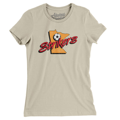 Minnesota Strikers Soccer Women's T-Shirt-Soft Cream-Allegiant Goods Co. Vintage Sports Apparel