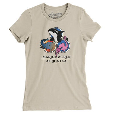 Marine World/ Africa USA Amusement Park Women's T-Shirt-Soft Cream-Allegiant Goods Co. Vintage Sports Apparel