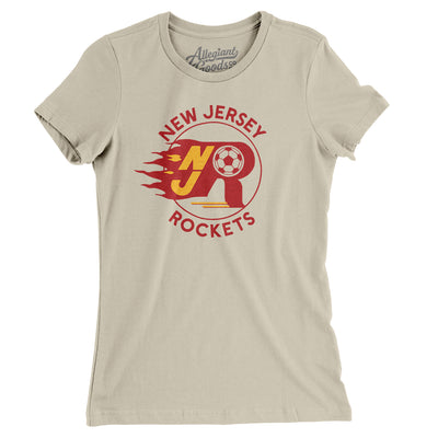 New Jersey Rockets Soccer Women's T-Shirt-Soft Cream-Allegiant Goods Co. Vintage Sports Apparel