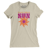 Southern California Sun Football Women's T-Shirt-Soft Cream-Allegiant Goods Co. Vintage Sports Apparel
