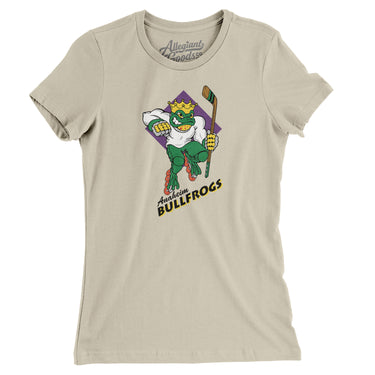 Anaheim Bullfrogs Roller Hockey Women's T-Shirt-Allegiant Goods Co. Vintage Sports Apparel