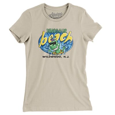 Dinosaur Beach Pier Amusement Park Women's T-Shirt-Soft Cream-Allegiant Goods Co. Vintage Sports Apparel