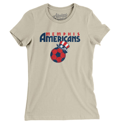 Memphis Americans Soccer Women's T-Shirt-Soft Cream-Allegiant Goods Co. Vintage Sports Apparel