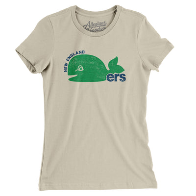New England Whalers Hockey Women's T-Shirt-Soft Cream-Allegiant Goods Co. Vintage Sports Apparel