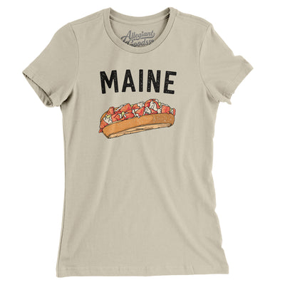 Maine Lobster Roll Women's T-Shirt-Soft Cream-Allegiant Goods Co. Vintage Sports Apparel