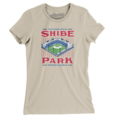 Shibe Park Philadelphia Women's T-Shirt-Soft Cream-Allegiant Goods Co. Vintage Sports Apparel