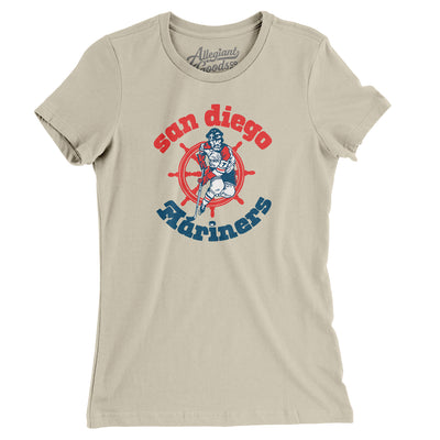 San Diego Mariners Hockey Women's T-Shirt-Soft Cream-Allegiant Goods Co. Vintage Sports Apparel