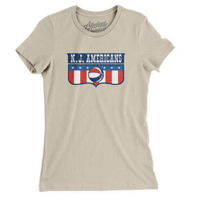 New Jersey Americans Basketball Women's T-Shirt-Soft Cream-Allegiant Goods Co. Vintage Sports Apparel