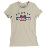 New York Americans Hockey Women's T-Shirt-Allegiant Goods Co. Vintage Sports Apparel