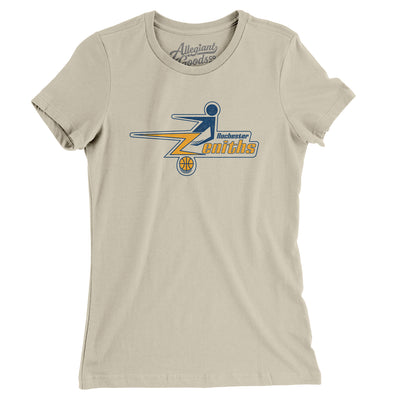 Rochester Zeniths Basketball Women's T-Shirt-Soft Cream-Allegiant Goods Co. Vintage Sports Apparel