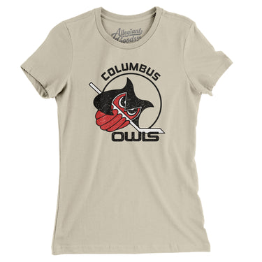 Columbus Owls Hockey Women's T-Shirt-Allegiant Goods Co. Vintage Sports Apparel