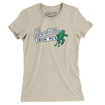 Seattle Ironmen Hockey Women's T-Shirt-Soft Cream-Allegiant Goods Co. Vintage Sports Apparel