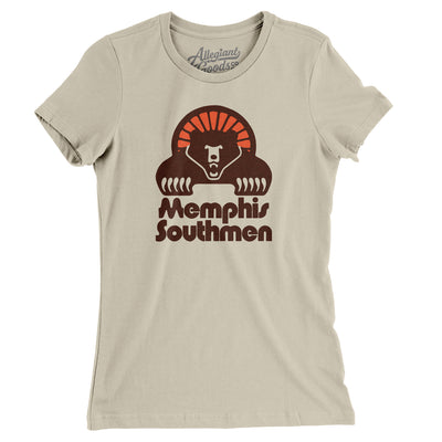 Memphis Southmen Football Women's T-Shirt-Soft Cream-Allegiant Goods Co. Vintage Sports Apparel