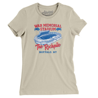 Buffalo War Memorial Stadium Women's T-Shirt-Allegiant Goods Co. Vintage Sports Apparel