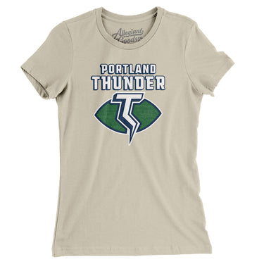 Portland Thunder Football Women's T-Shirt-Allegiant Goods Co. Vintage Sports Apparel