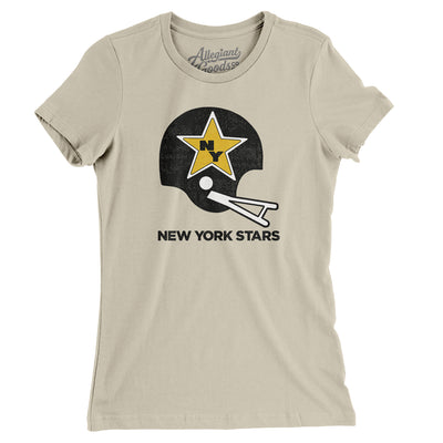 New York Stars Football Women's T-Shirt-Soft Cream-Allegiant Goods Co. Vintage Sports Apparel