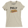 Philly Cheesesteak Women's T-Shirt-Soft Cream-Allegiant Goods Co. Vintage Sports Apparel