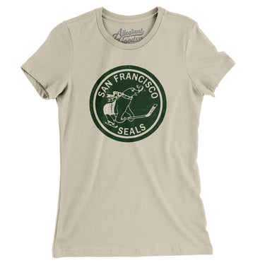 San Francisco Seals Hockey Women's T-Shirt-Allegiant Goods Co. Vintage Sports Apparel
