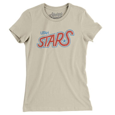 Utah Stars Basketball Women's T-Shirt-Soft Cream-Allegiant Goods Co. Vintage Sports Apparel