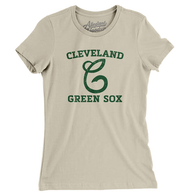 Cleveland Green Sox Baseball Women's T-Shirt-Soft Cream-Allegiant Goods Co. Vintage Sports Apparel