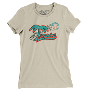 West Palm Tropics Baseball Women's T-Shirt-Allegiant Goods Co. Vintage Sports Apparel