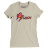 Las Vegas Flash Roller Hockey Women's T-Shirt-Soft Cream-Allegiant Goods Co. Vintage Sports Apparel