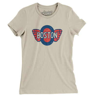 Boston Olympics Hockey Women's T-Shirt-Soft Cream-Allegiant Goods Co. Vintage Sports Apparel
