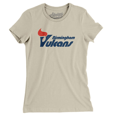 Birmingham Vulcans Football Women's T-Shirt-Soft Cream-Allegiant Goods Co. Vintage Sports Apparel