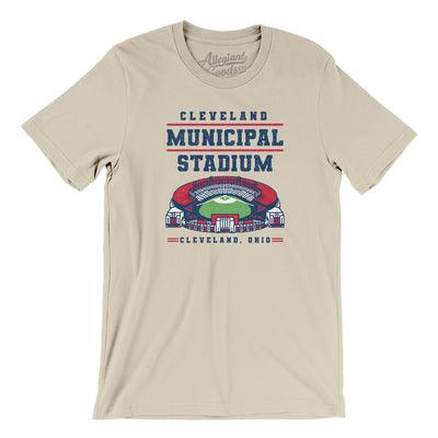 Cleveland Municipal Stadium Men/Unisex T-Shirt-Soft Cream-Allegiant Goods Co. Vintage Sports Apparel