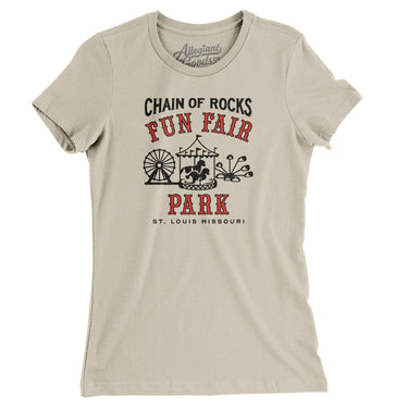Chain of Rocks Amusement Park Women's T-Shirt-Allegiant Goods Co. Vintage Sports Apparel