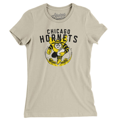Chicago Hornets Football Women's T-Shirt-Soft Cream-Allegiant Goods Co. Vintage Sports Apparel