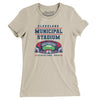 Cleveland Municipal Stadium Women's T-Shirt-Soft Cream-Allegiant Goods Co. Vintage Sports Apparel