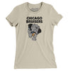 Chicago Bruisers Football Women's T-Shirt-Soft Cream-Allegiant Goods Co. Vintage Sports Apparel