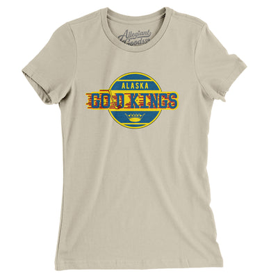 Alaska Gold Kings Hockey Women's T-Shirt-Soft Cream-Allegiant Goods Co. Vintage Sports Apparel