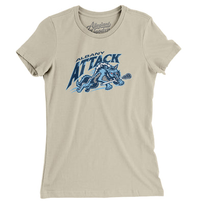 Albany Attack Lacrosse Women's T-Shirt-Soft Cream-Allegiant Goods Co. Vintage Sports Apparel