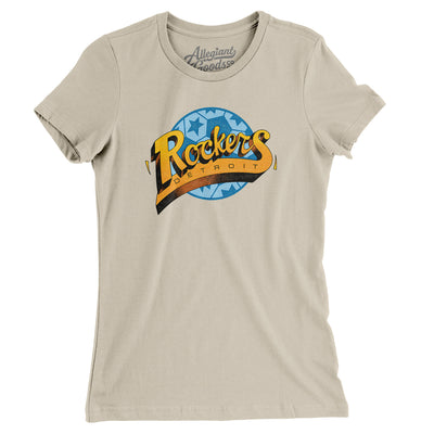 Detroit Rockers Defunct Soccer Women's T-Shirt-Soft Cream-Allegiant Goods Co. Vintage Sports Apparel