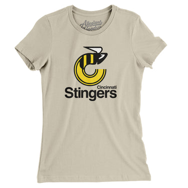 Cincinnati Stingers Hockey Women's T-Shirt-Allegiant Goods Co. Vintage Sports Apparel