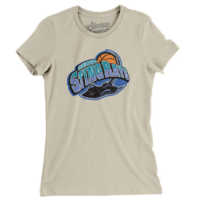 San Diego StingRays Basketball Women's T-Shirt-Soft Cream-Allegiant Goods Co. Vintage Sports Apparel
